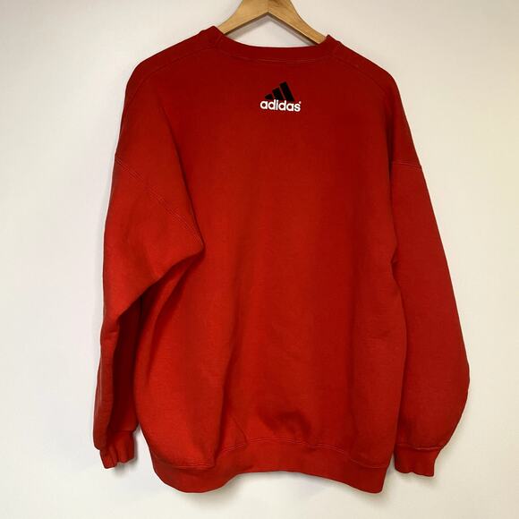Vintage Nebraska Sweatshirt Y2K Adidas Sweater Red Vtg 2000s - Picture 2 of 2